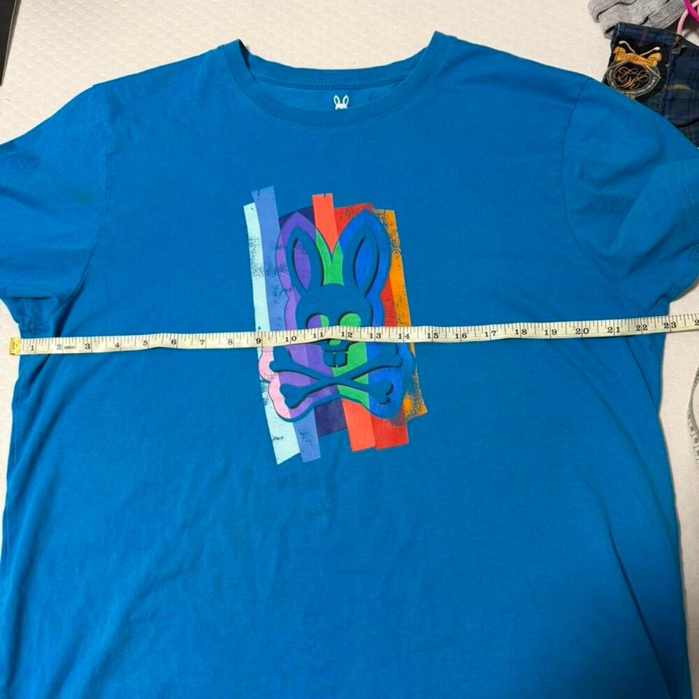 Psycho Bunny Blue T Shirt Size Large - Picture 6 of 7